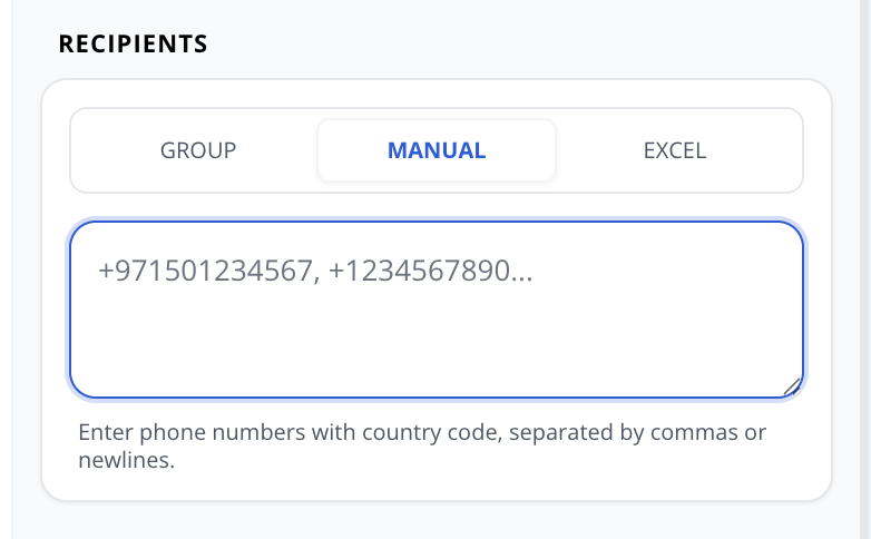 enter numbers manually to broadcast whatsapp enter numbers manually to broadcast whatsapp